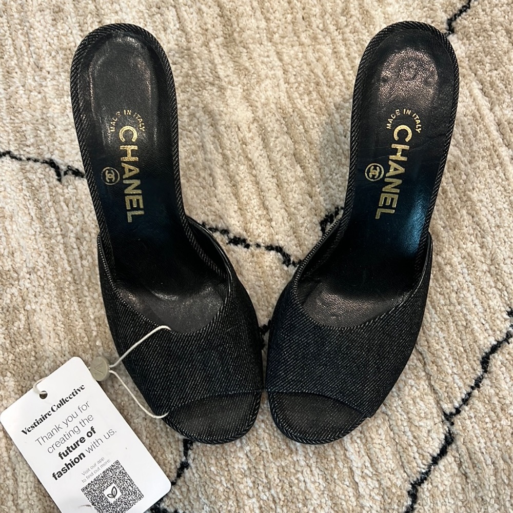 Chanel Denim Mules